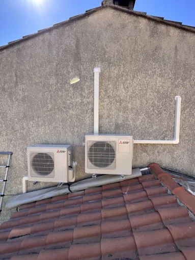 Installation de climatisation mitsubishi electric de type tri-split à allauch, Aubagne, SAS DAVID FROID